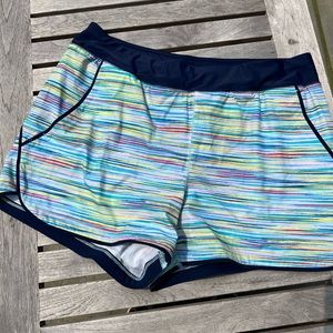 Lands End Women’s 3" Quick Dry Elastic Waist Board Shorts with Panty Size 14